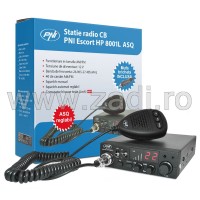 Kit Statie radio CB PNI Escort HP 8001 ASQ + Casti HS81 + Antena CB PNI ML70 cu magnet