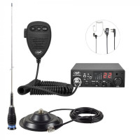 Kit Statie radio CB PNI ESCORT HP 8001L ASQ cu casti PNI HS81 + Antena CB PNI ML145 cu magnet 145mm, lungime 155 cm