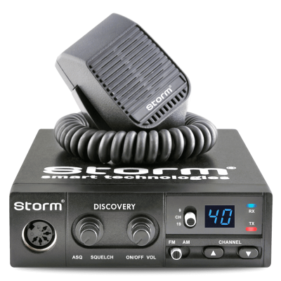 Stație CB Storm Discovery, SQL-ASQ, voltaj 12V, Lock, Canale urgenta, utilizare simplificată