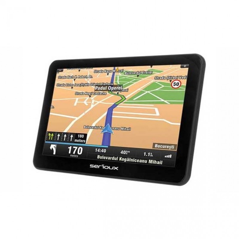 Sistem de navigatie GPS Serioux UPQ700, diagonala 7", 8 GB, 4 versiuni programe navigatie tir, auto -  harti Full Europa