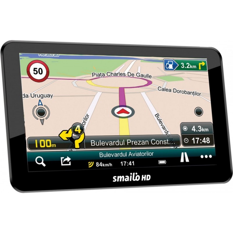 Sistem de navigatie Smailo HD 7", diagonala 7", 8 GB, 4 versiuni programe navigatie tir, auto -  harti Full Europa