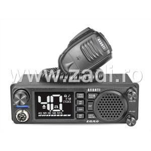 Stație radio CB Avanti Zano – 12/24V, Format 1DIN (gata de montaj fara alte carcase necesare), Difuzor Frontal, AM/FM