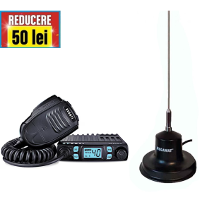 Kit statie Avanti Micro II VOX+Antena Megawat CB7  precalibrata
